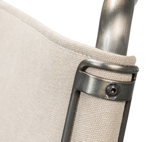 Sarreid Patton Canvas Field Chair Set Of 2 - Durable Metal Frame & Comfortable Canvas For Outdoor Relaxation Beige  53887