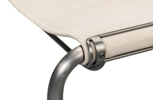 Sarreid Patton Canvas Field Chair Set Of 2 - Durable Metal Frame & Comfortable Canvas For Outdoor Relaxation Beige  53887