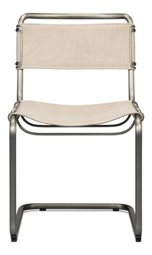 Sarreid Patton Canvas Field Chair Set Of 2 - Durable Metal Frame & Comfortable Canvas For Outdoor Relaxation Beige  53887