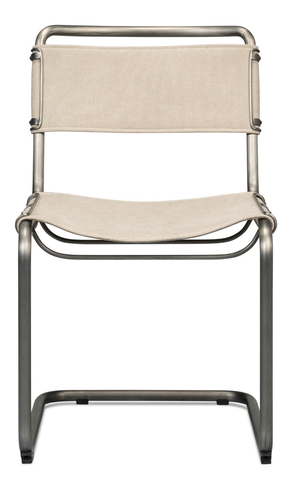 Sarreid Patton Canvas Field Chair Set Of 2 - Durable Metal Frame & Comfortable Canvas For Outdoor Relaxation Beige  53887