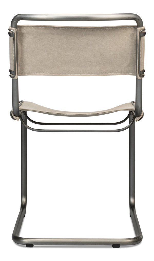 Sarreid Patton Canvas Field Chair Set Of 2 - Durable Metal Frame & Comfortable Canvas For Outdoor Relaxation Beige  53887