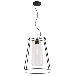 Cere 14.25'' Wide 1-Light Pendant - Matte Black 5389-MB-CL Norwell