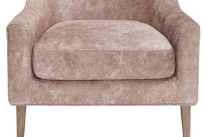 English Elm Hi Back Accent Chair Carmel - Light Brown Upholstered Comfort with Dacron Wrap, 1.8 Density Foam, Durable Sides and Sinous Springs Support B2699P238667