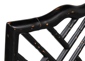 Sarreid Brighton Counter Stool In Antique Black - Stylish Linen Fabric & Durable Ash Wood Construction Black  53893