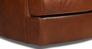 Sarreid Scoth Swivel Chair In Luxurious Havana Brown Distilled Leather For Ultimate Comfort And Style Brown  53895