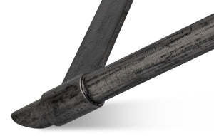 Sarreid Dalton Equestrian Bench - Stylish Gun Metal Iron & Leather Design For Modern Home Decor Needs Brown  53898