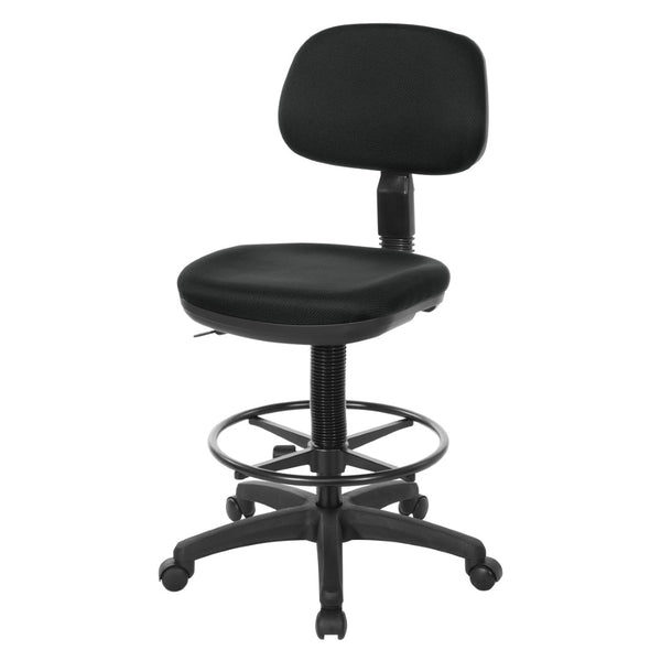 OSP Home Furnishings Sculptured Ergonomic Drafting Chair with Adjustable Footrest for Counter Height Workstations Jet DC517-297