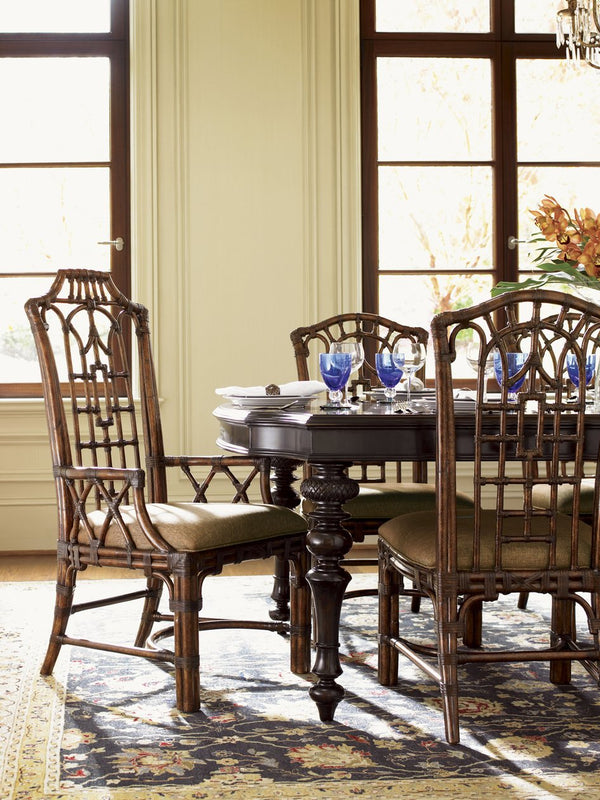 Lexington Tommy Bahama Home Islands Edge Dining Table - Exquisite British Colonial Design With Elegant Mahogany And Seating For Ten Kona  537-877