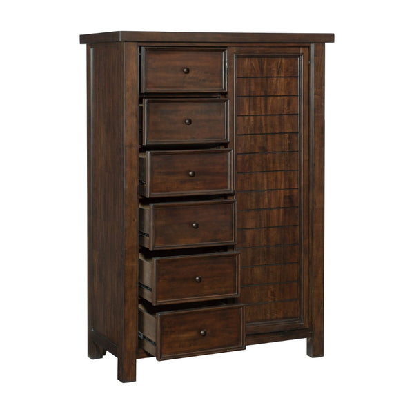 English Elm Classic Mango Veneer Wardrobe Chest with Eight Drawers and Shelving Brown Bedroom B011P446669