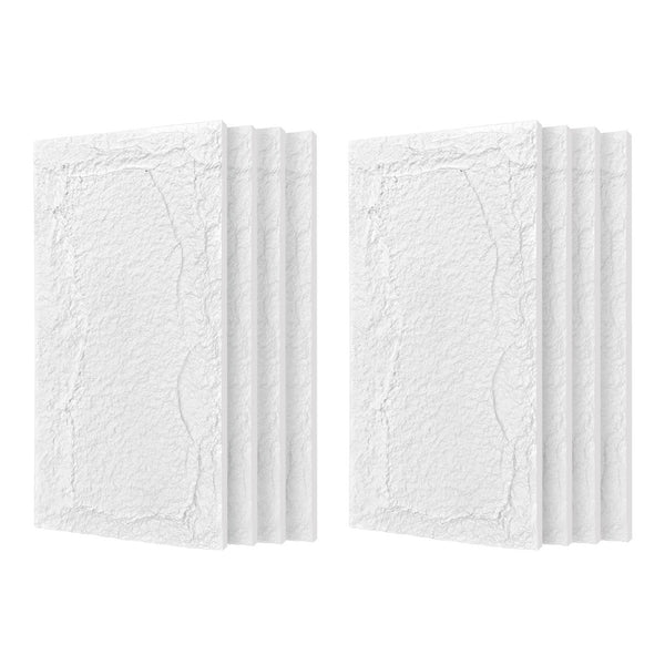 English Elm 3d Faux Stone Pu Wainscoting Panels Lightweight Waterproof Interior Accent Wall Set White Marble W347P478049