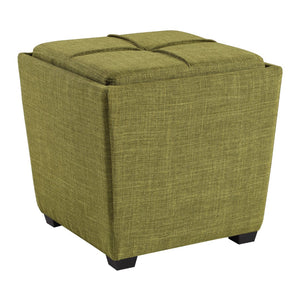 OSP Home Furnishings Rockford Storage Ottoman Green