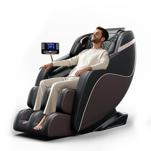 English Elm "Luxury Luxury 3D Zero Gravity Massage Chair with Mechanical Hand, SL-Track, Heated Back & Calves, Shiatsu, Bluetooth Speakers and Smart LCD Control for Home & Office Comfort W3327P296152