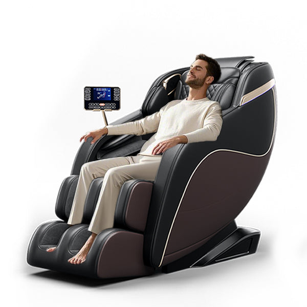 English Elm "Luxury Luxury 3D Zero Gravity Massage Chair with Mechanical Hand, SL-Track, Heated Back & Calves, Shiatsu, Bluetooth Speakers and Smart LCD Control for Home & Office Comfort W3327P296152