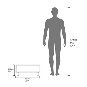 English Elm Eclipse low 10" modern square coffee table with open shelf, compact particleboard design for style and storage Black 12.9 L x 64 W x 7 H B070P254753