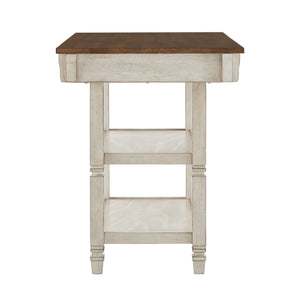 Watts Rubberwood Buffet with Two Drawers and Open Shelves for Dining Room Storage