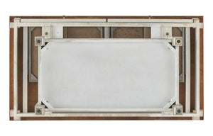 Watts Rubberwood Buffet with Two Drawers and Open Shelves for Dining Room Storage