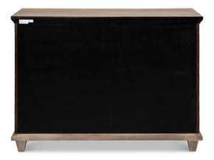 Sarreid Theodore Antique Silver Nailhead Door Chest In Barn Grey Wood And Leather – Rustic Elegance For Home Brown  53900