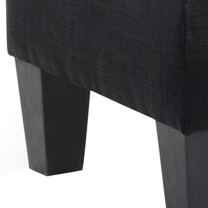 English Elm Chic Black Fabric Ottoman 19"H x 23"W x 23"D – Sleek No-Assembly Seat & Footrest, Lightweight Versatile Decor Accent B078108283