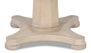 Sarreid Samuel Dining Table - Elegant Whitewashed Oak Wood Design For Timeless Dining Room Style Beige  53901