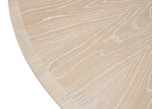 Sarreid Samuel Dining Table - Elegant Whitewashed Oak Wood Design For Timeless Dining Room Style Beige  53901