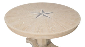 Sarreid Samuel Dining Table - Elegant Whitewashed Oak Wood Design For Timeless Dining Room Style Beige  53901