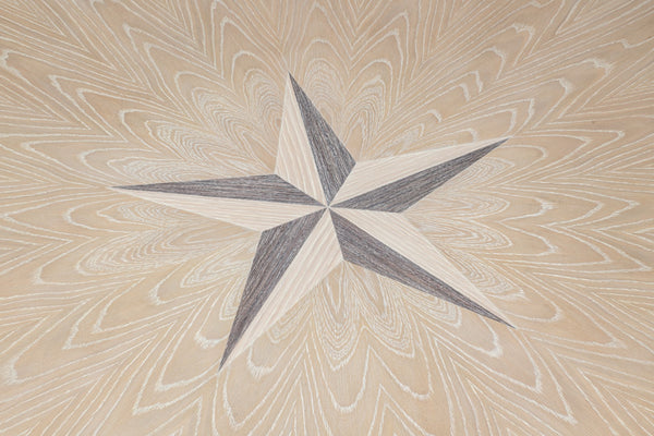 Sarreid Samuel Dining Table - Elegant Whitewashed Oak Wood Design For Timeless Dining Room Style Beige  53901