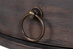 Sarreid Barley Side Table - Stunning Acacia Wood Base With Elegant White Banswara Marble Top For Style Brown  53903