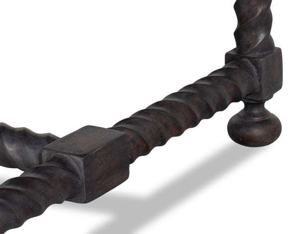 Sarreid Barley Cocktail Table – Stunning Acacia Wood With Elegant White Banswara Marble Top For Your Home Brown  53905