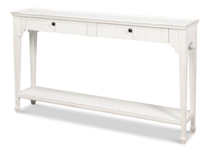 Sarreid Jude Bungalow Console Table - Stylish White Pine & Fir Design For Modern Living Spaces And Decor White  53912