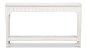 Sarreid Jude Bungalow Console Table - Stylish White Pine & Fir Design For Modern Living Spaces And Decor White  53912