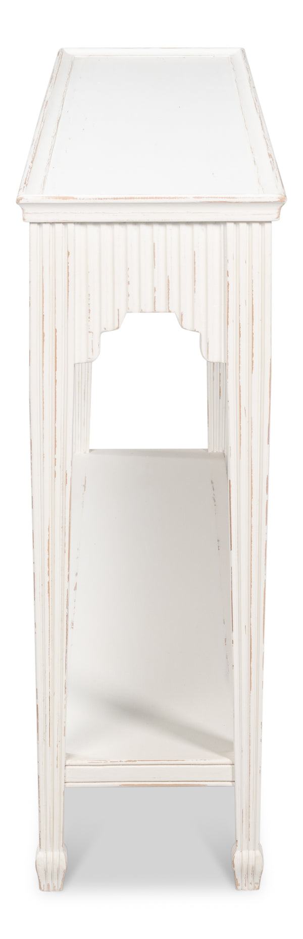 Sarreid Jude Bungalow Console Table - Stylish White Pine & Fir Design For Modern Living Spaces And Decor White  53912