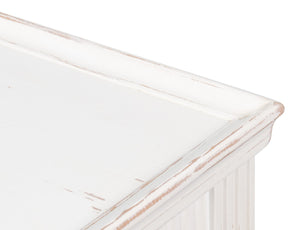 Sarreid Jude Bungalow Console Table - Stylish White Pine & Fir Design For Modern Living Spaces And Decor White  53912