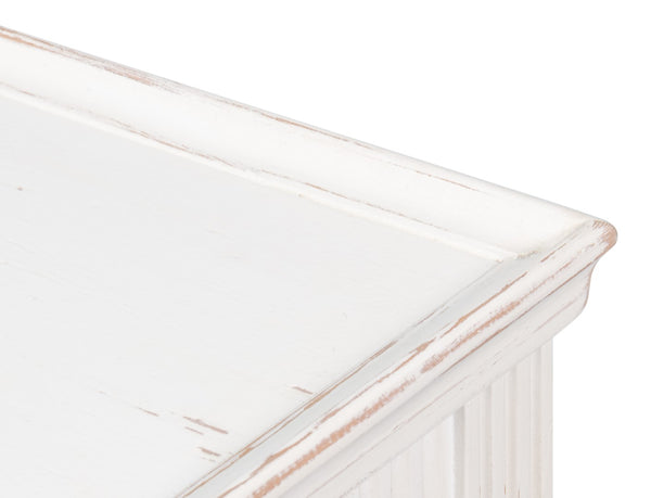 Sarreid Jude Bungalow Console Table - Stylish White Pine & Fir Design For Modern Living Spaces And Decor White  53912