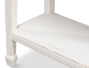 Sarreid Jude Bungalow Console Table - Stylish White Pine & Fir Design For Modern Living Spaces And Decor White  53912