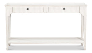 Sarreid Jude Bungalow Console Table - Stylish White Pine & Fir Design For Modern Living Spaces And Decor White  53912