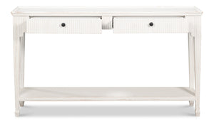 Sarreid Jude Bungalow Console Table - Stylish White Pine & Fir Design For Modern Living Spaces And Decor White  53912