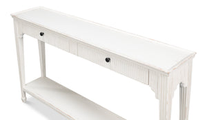 Sarreid Jude Bungalow Console Table - Stylish White Pine & Fir Design For Modern Living Spaces And Decor White  53912