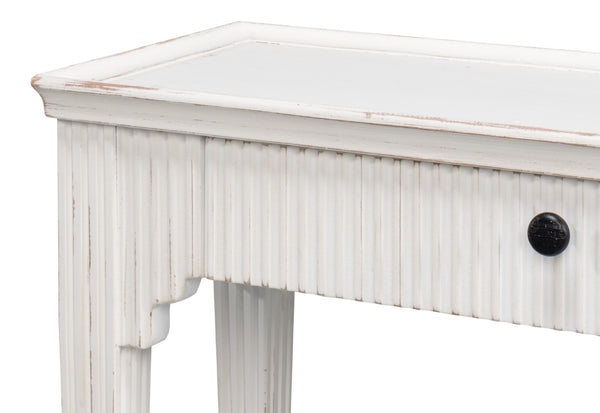 Sarreid Jude Bungalow Console Table - Stylish White Pine & Fir Design For Modern Living Spaces And Decor White  53912