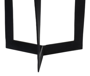 Sarreid Evan End Table - Stylish Mango Wood Design With Durable Metal Base For Modern Home Decor Grey  53920