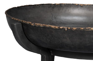 Sarreid Beckham Round End Table - Sleek Black Finish, Modern Metal Design For Stylish Living Room Decor Black  53922