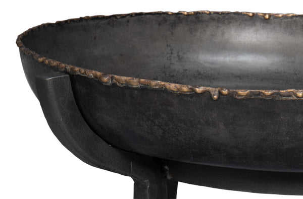 Sarreid Beckham Round End Table - Sleek Black Finish, Modern Metal Design For Stylish Living Room Decor Black  53922