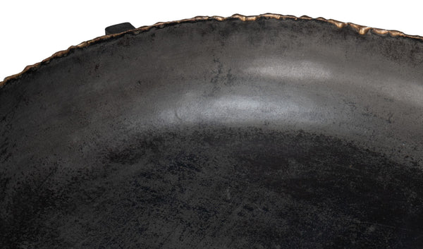 Sarreid Beckham Round End Table - Sleek Black Finish, Modern Metal Design For Stylish Living Room Decor Black  53922