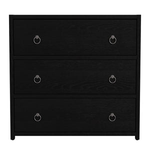 Butler Specialty Butler Lark 34" Rectangular Wood 3-drawer Dresser In Black – Minimalist Elegance For Your Bedroom! Black Acacia Solids,Rubberwood Solids,Mdf,Plywood 5392432-butler