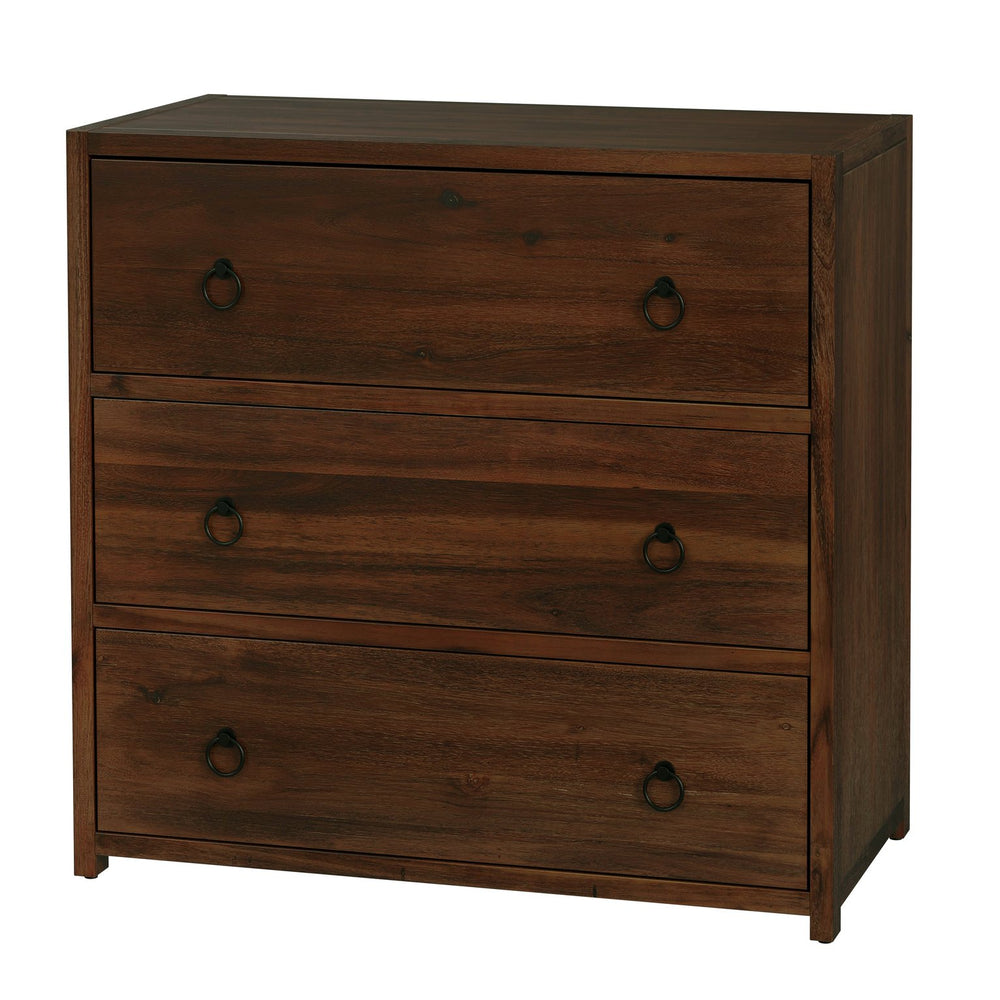 Butler Specialty Butler Lark 34" Rectangular Wood 3 Drawer Dresser - Elegant Storage For Traditional Style Bedrooms Medium Brown Acacia Solids,Rubberwood Solids,Mdf,Plywood 5392489-butler