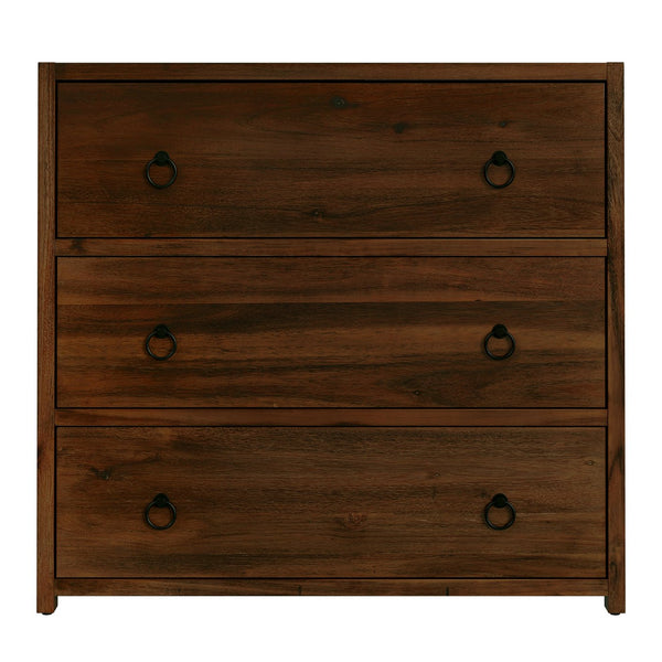 Butler Specialty Butler Lark 34" Rectangular Wood 3 Drawer Dresser - Elegant Storage For Traditional Style Bedrooms Medium Brown Acacia Solids,Rubberwood Solids,Mdf,Plywood 5392489-butler
