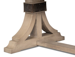 Sarreid Dover Dining Table - Stylish Mango Wood And Metal Design For Modern Dining Spaces, 6-seater Capacity Grey  53927