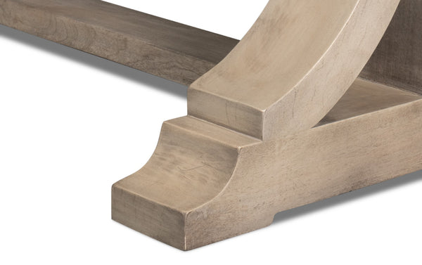 Sarreid Dover Dining Table - Stylish Mango Wood And Metal Design For Modern Dining Spaces, 6-seater Capacity Grey  53927