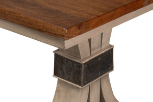 Sarreid Dover Dining Table - Stylish Mango Wood And Metal Design For Modern Dining Spaces, 6-seater Capacity Grey  53927