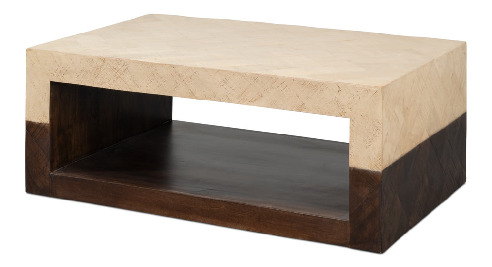 Sarreid Rowan Coffee Table - Stunning Mango Wood Design For A Modern Living Room - Perfect Centerpiece! Brown  53928