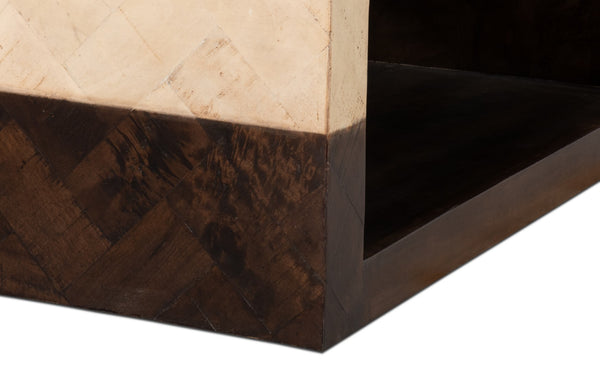 Sarreid Rowan Coffee Table - Stunning Mango Wood Design For A Modern Living Room - Perfect Centerpiece! Brown  53928